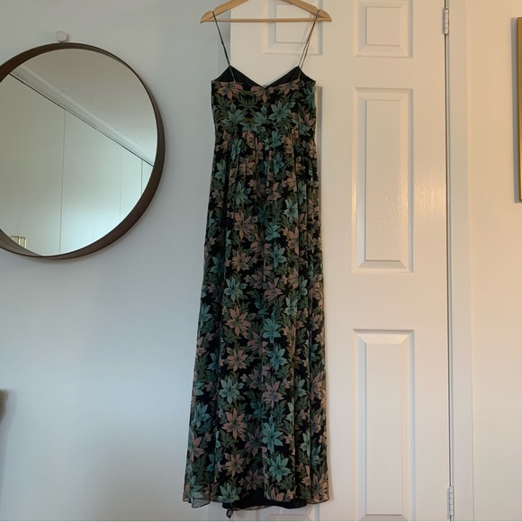 Jill Stuart Silk Floral Maxi Cut-Out - Picture 8 of 11
